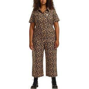 Lucy & Yak Ragan Cotton Jumpsuit in Leopard Print